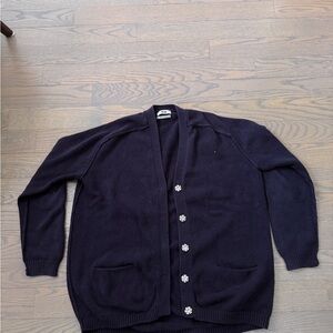 Acne Dark Blue Cardigan Sweater